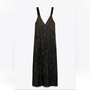 HOLIDAYS! Zara party metallic dress